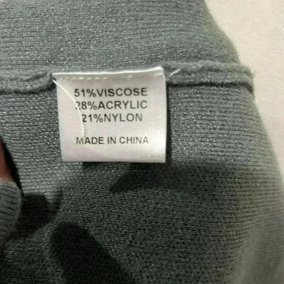 NWOT A DIP OF DARLING  MOCK-NECK SWEATER IN SAGE GREEN XXL - Picture 7 of 7